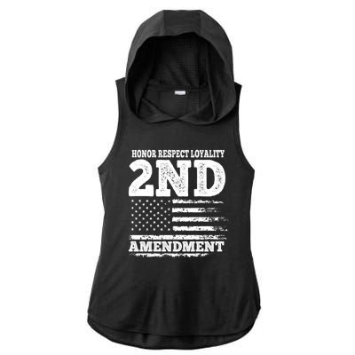 2nd Amendment Honor Respect Ladies PosiCharge Tri-Blend Wicking Draft Hoodie Tank