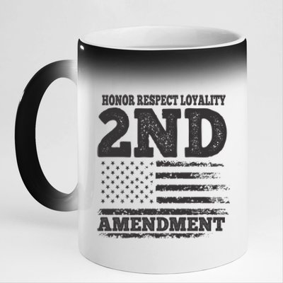 2nd Amendment Honor Respect 11oz Black Color Changing Mug