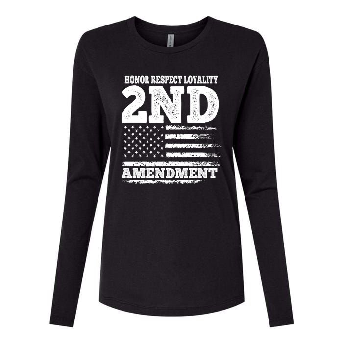 2nd Amendment Honor Respect Womens Cotton Relaxed Long Sleeve T-Shirt