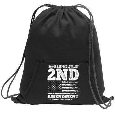 2nd Amendment Honor Respect Sweatshirt Cinch Pack Bag