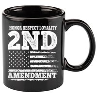 2nd Amendment Honor Respect 11oz C Handle Ceramic Mug