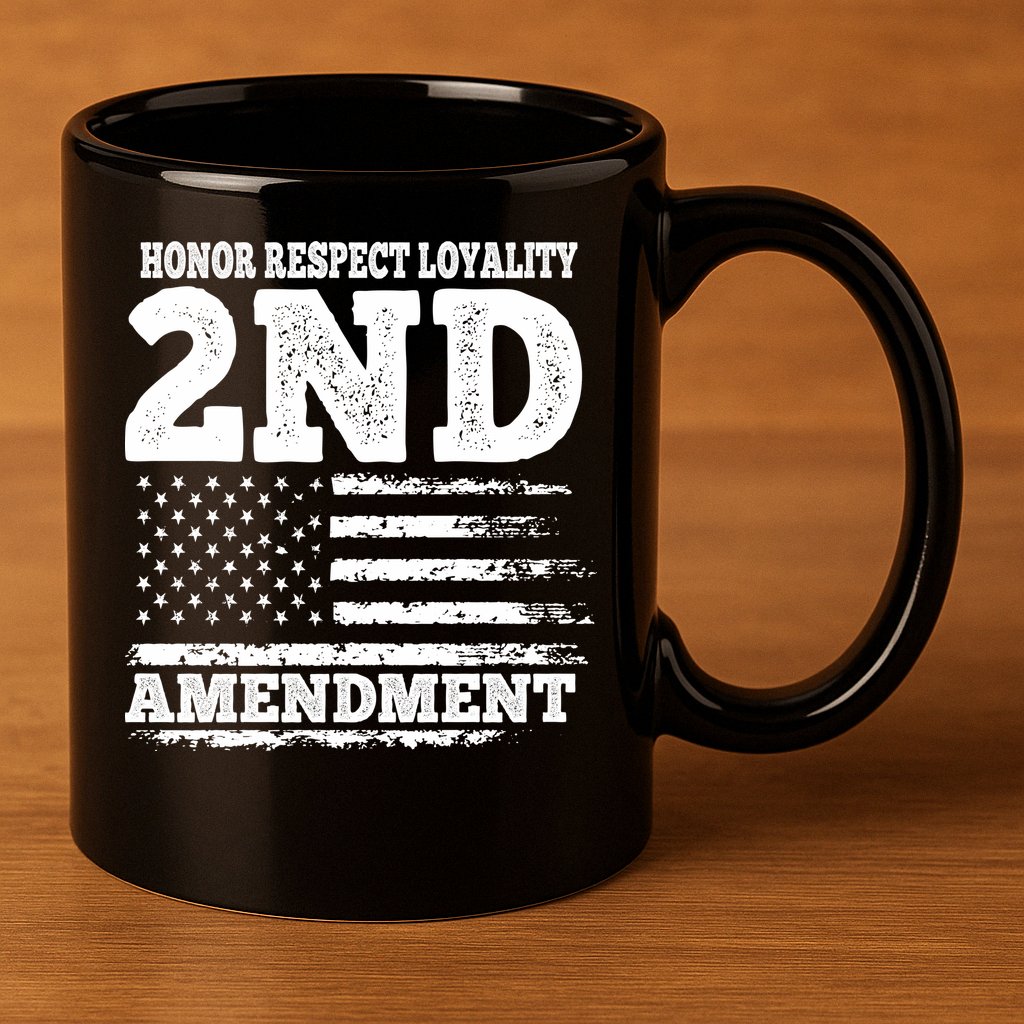 2nd Amendment Honor Respect 11oz C Handle Ceramic Mug