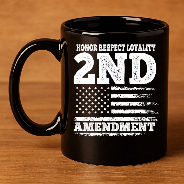 2nd Amendment Honor Respect 11oz C Handle Ceramic Mug