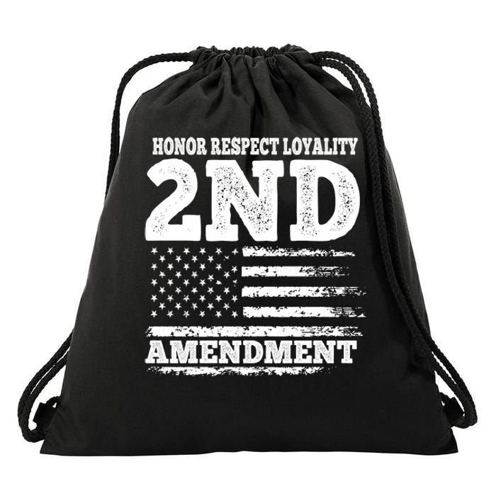 2nd Amendment Honor Respect Drawstring Bag