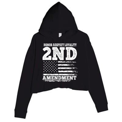 2nd Amendment Honor Respect Crop Fleece Hoodie