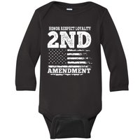 2nd Amendment Honor Respect Baby Long Sleeve Bodysuit