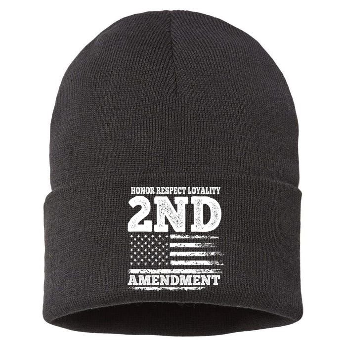 2nd Amendment Honor Respect Sustainable Knit Beanie