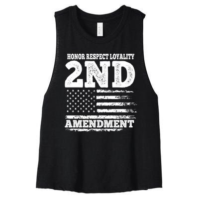 2nd Amendment Honor Respect Women's Racerback Cropped Tank