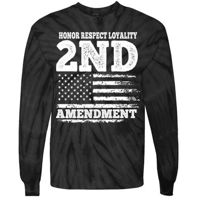 2nd Amendment Honor Respect Tie-Dye Long Sleeve Shirt