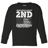 2nd Amendment Honor Respect Toddler Long Sleeve Shirt