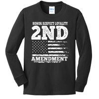 2nd Amendment Honor Respect Kids Long Sleeve Shirt