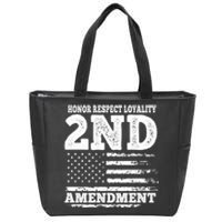 2nd Amendment Honor Respect Zip Tote Bag