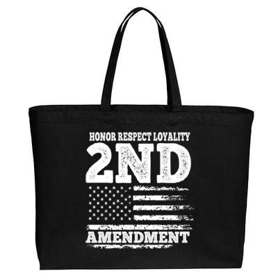 2nd Amendment Honor Respect Cotton Canvas Jumbo Tote