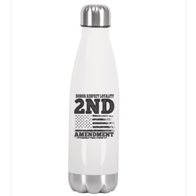 2nd Amendment Honor Respect Stainless Steel Insulated Water Bottle