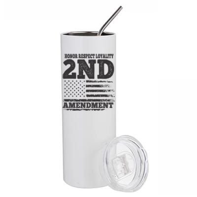 2nd Amendment Honor Respect Stainless Steel Tumbler