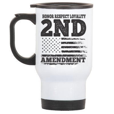 2nd Amendment Honor Respect Stainless Steel Travel Mug