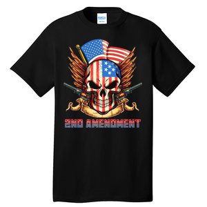 2nd Amendment USA Patriotic Skull Tall T-Shirt