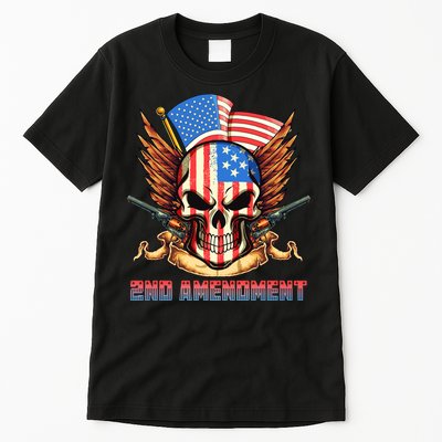 2nd Amendment USA Patriotic Skull Tall T-Shirt