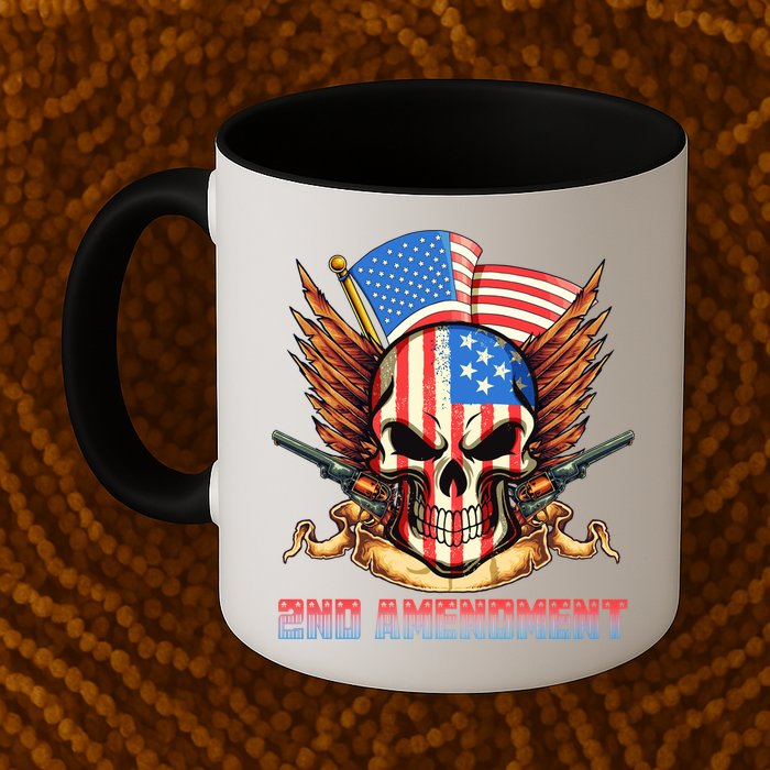 2nd Amendment USA Patriotic Skull Mug