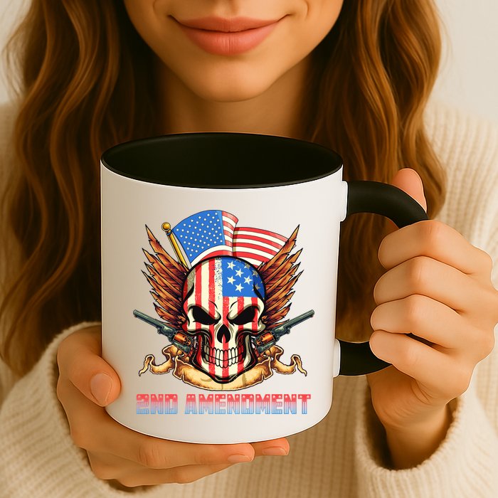 2nd Amendment USA Patriotic Skull Mug