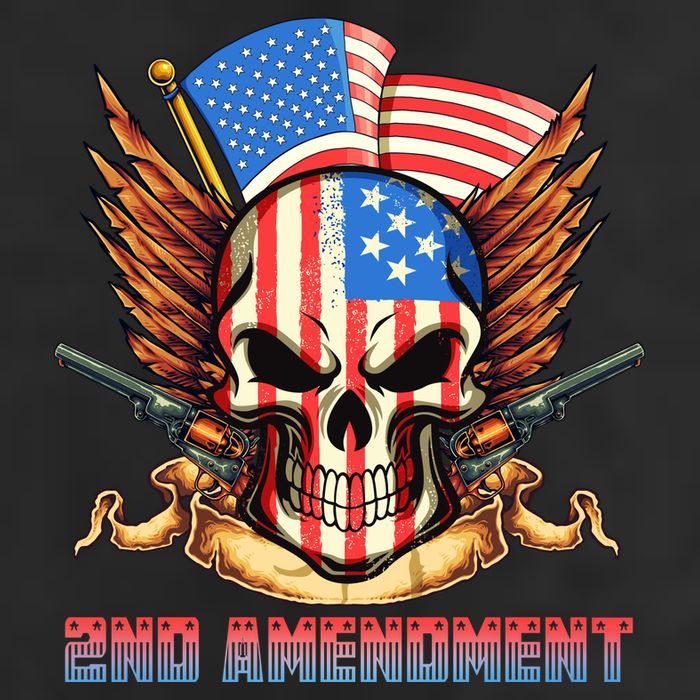 2nd Amendment USA Patriotic Skull 11oz C Handle Ceramic Mug