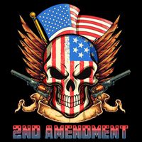 2nd Amendment USA Patriotic Skull 16 in Basic Backpack
