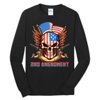 2nd Amendment USA Patriotic Skull Tall Long Sleeve T-Shirt