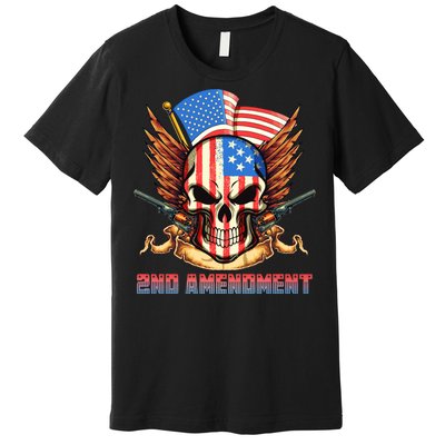 2nd Amendment USA Patriotic Skull Premium T-Shirt