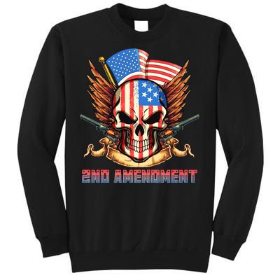 2nd Amendment USA Patriotic Skull Tall Sweatshirt