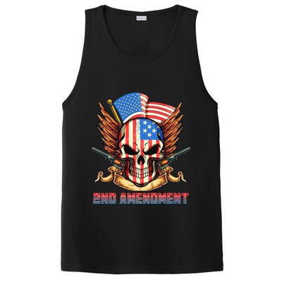 2nd Amendment USA Patriotic Skull PosiCharge Competitor Tank
