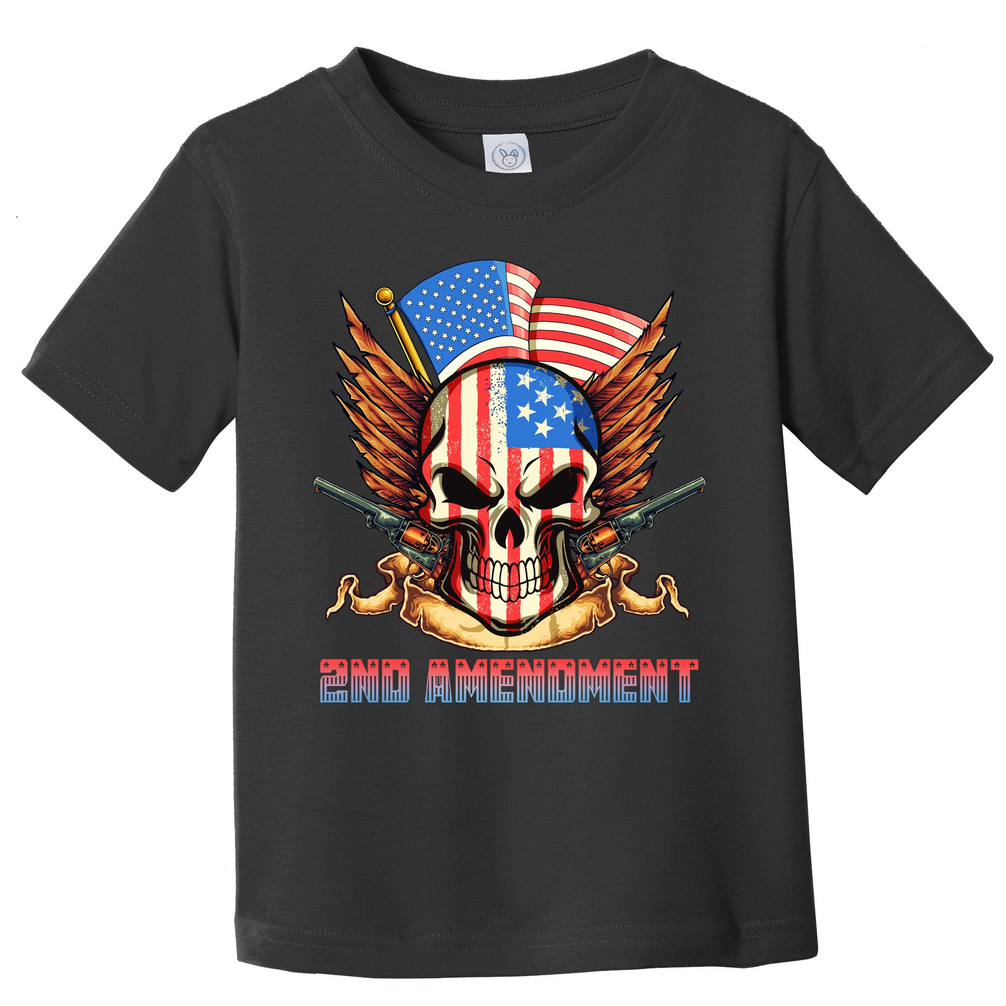 2nd Amendment USA Patriotic Skull Toddler T-Shirt