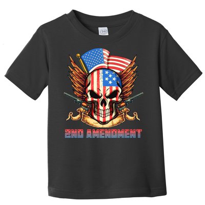 2nd Amendment USA Patriotic Skull Toddler T-Shirt