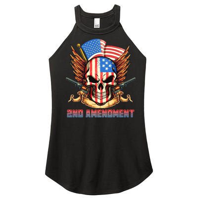 2nd Amendment USA Patriotic Skull Women’s Perfect Tri Rocker Tank