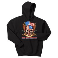 2nd Amendment USA Patriotic Skull Kids Hoodie