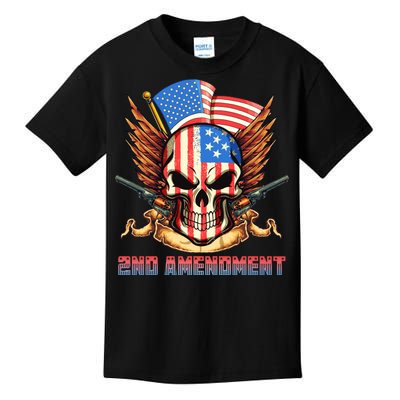 2nd Amendment USA Patriotic Skull Kids T-Shirt