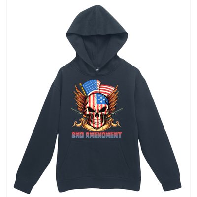 2nd Amendment USA Patriotic Skull Urban Pullover Hoodie