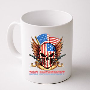 2nd Amendment USA Patriotic Skull Coffee Mug