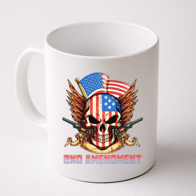 2nd Amendment USA Patriotic Skull Coffee Mug