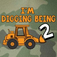 2nd Birthday I'm Digging Being Two Legacy Tie Dye Trucker Hat