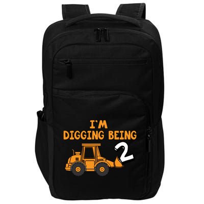2nd Birthday I'm Digging Being Two Impact Tech Backpack