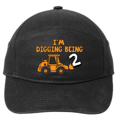 2nd Birthday I'm Digging Being Two 7-Panel Snapback Hat