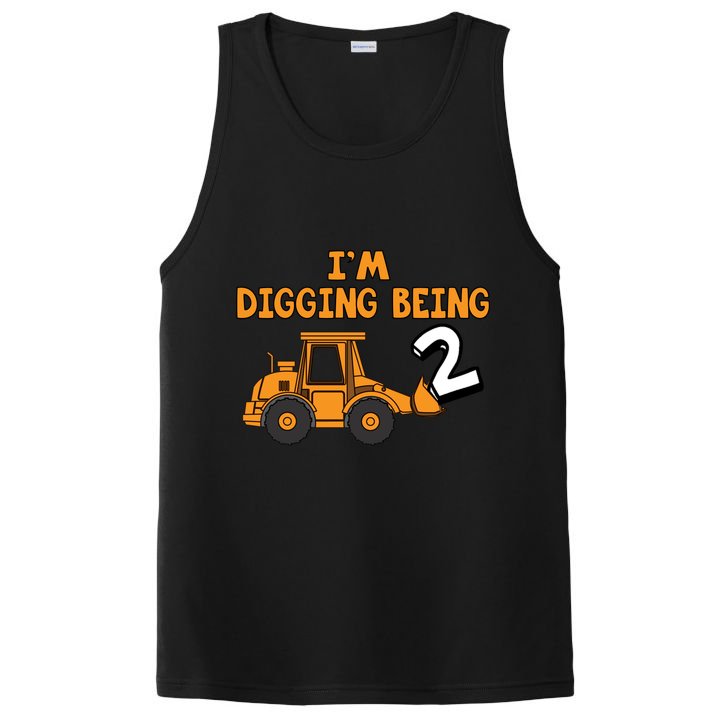 2nd Birthday I'm Digging Being Two PosiCharge Competitor Tank