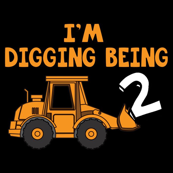 2nd Birthday I'm Digging Being Two Toddler Sweatshirt