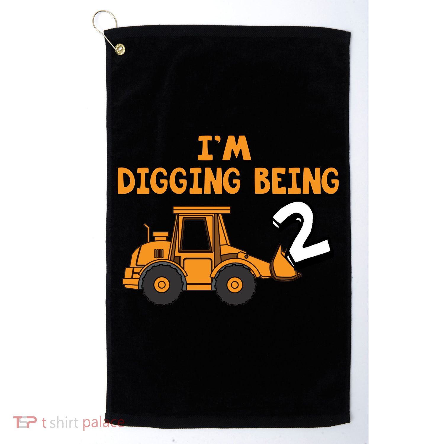 2nd Birthday I'm Digging Being Two Golf Towel