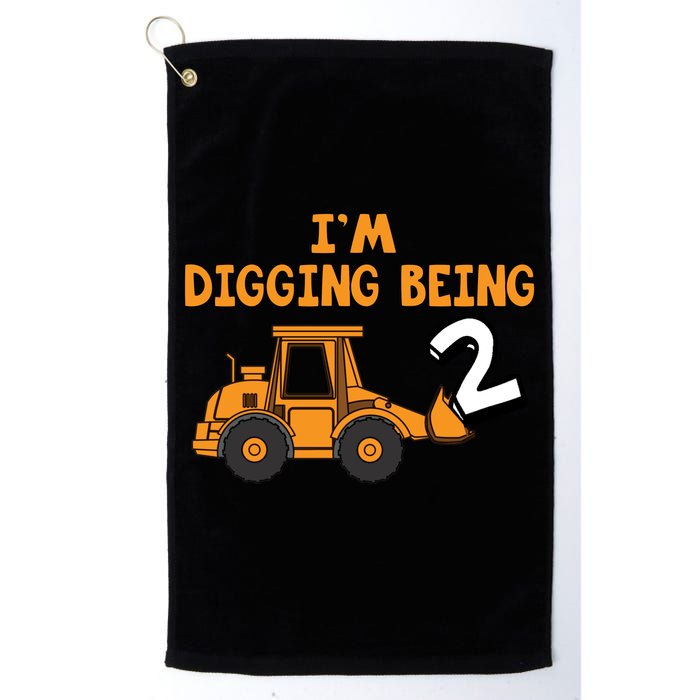 2nd Birthday I'm Digging Being Two Golf Towel