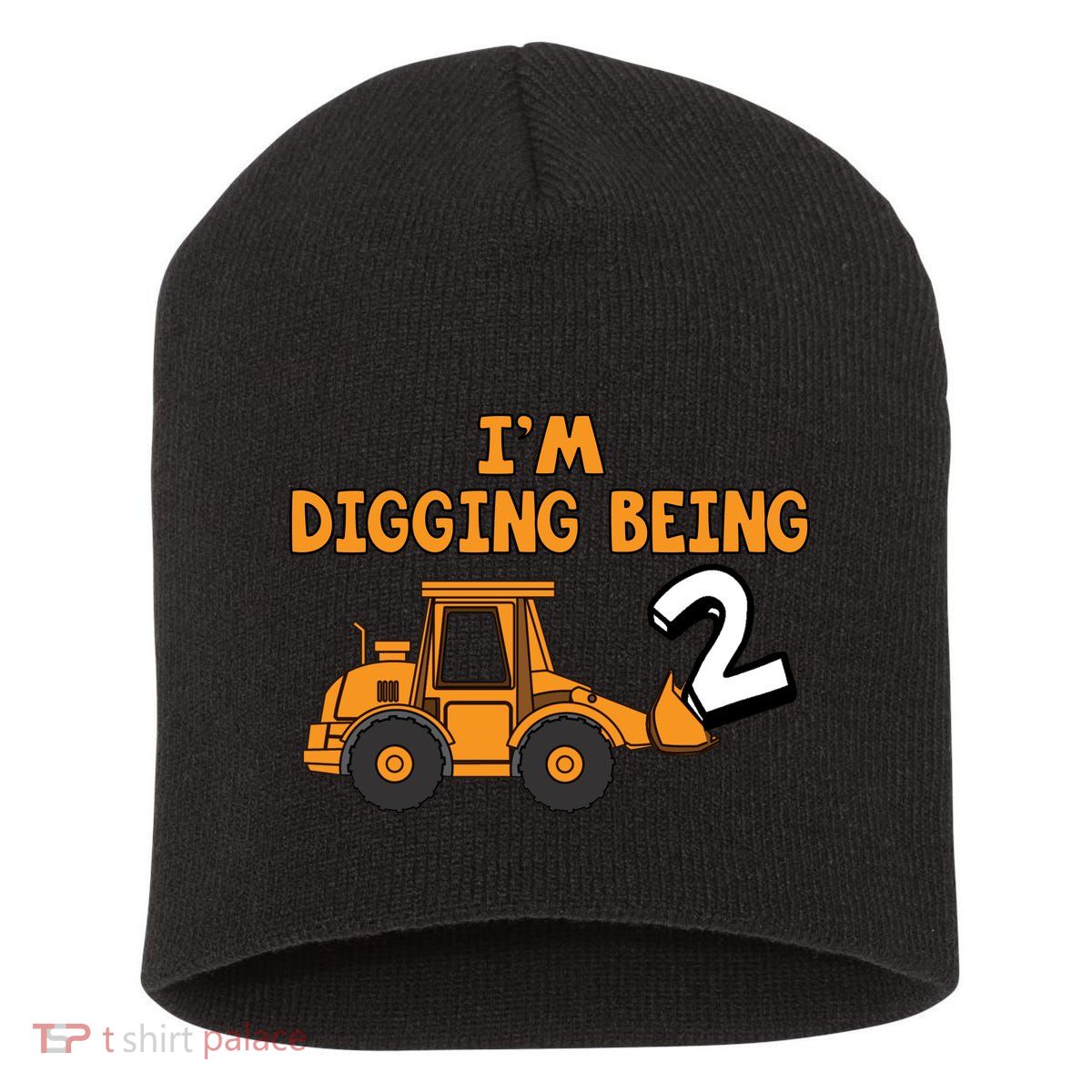 2nd Birthday I'm Digging Being Two Short Acrylic Beanie