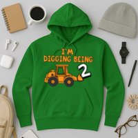 2nd Birthday I'm Digging Being Two Hoodie