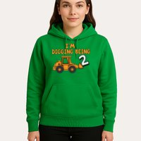 2nd Birthday I'm Digging Being Two Hoodie