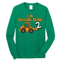 2nd Birthday I'm Digging Being Two Long Sleeve Shirt