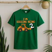 2nd Birthday I'm Digging Being Two T-Shirt